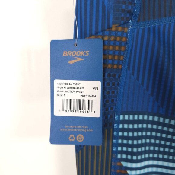 NWT BROOKS METHOD 3/4 TIGHT Leggings Motion Print‎ Pants Size SMALL - Picture 13 of 14